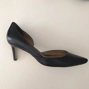Ann Taylor d’orsay black leather heels
